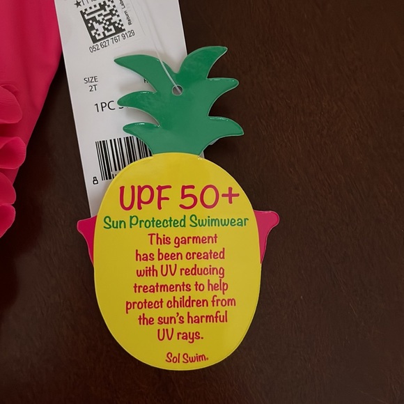 Toddler girl swan pink bathing suit. Size 2T - Picture 3 of 3